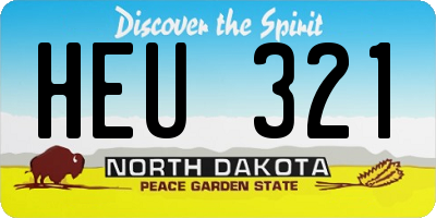 ND license plate HEU321