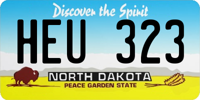 ND license plate HEU323