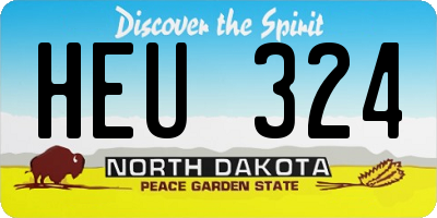 ND license plate HEU324