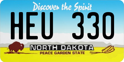 ND license plate HEU330