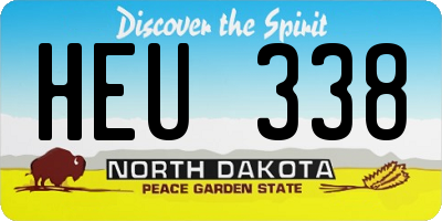 ND license plate HEU338