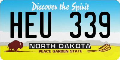 ND license plate HEU339