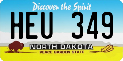 ND license plate HEU349
