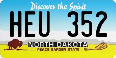 ND license plate HEU352