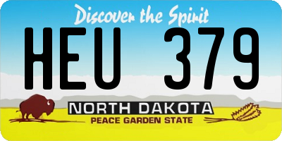 ND license plate HEU379