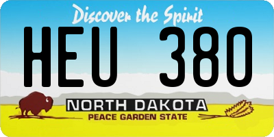 ND license plate HEU380