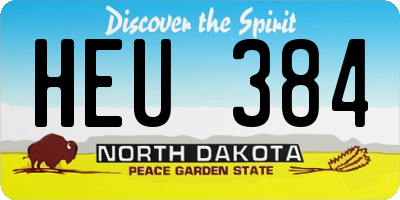 ND license plate HEU384