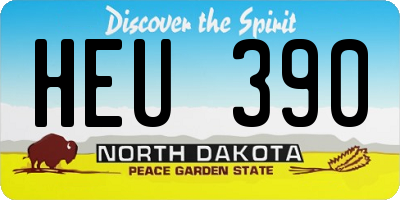 ND license plate HEU390