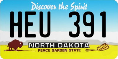 ND license plate HEU391