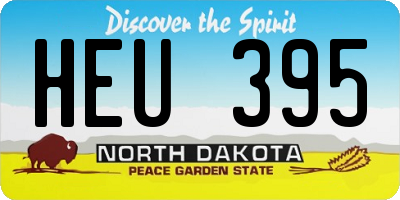 ND license plate HEU395