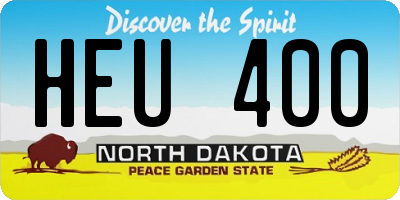 ND license plate HEU400