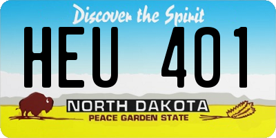 ND license plate HEU401