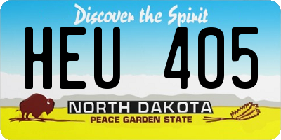 ND license plate HEU405