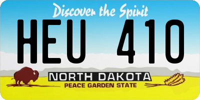 ND license plate HEU410