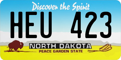 ND license plate HEU423