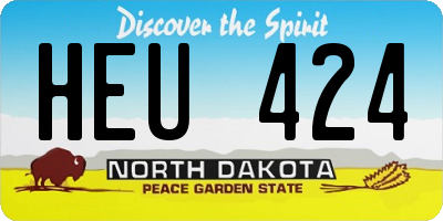 ND license plate HEU424