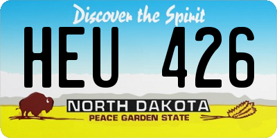 ND license plate HEU426
