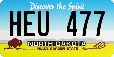 ND license plate HEU477