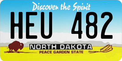 ND license plate HEU482