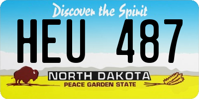 ND license plate HEU487