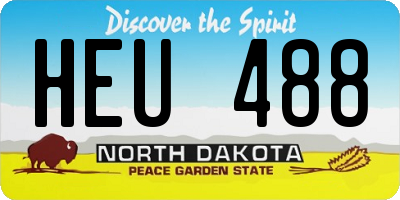 ND license plate HEU488