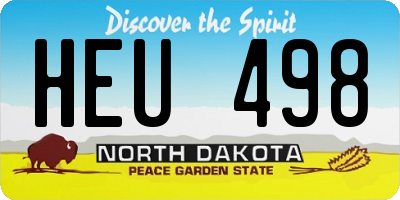 ND license plate HEU498