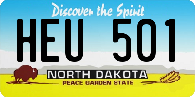 ND license plate HEU501
