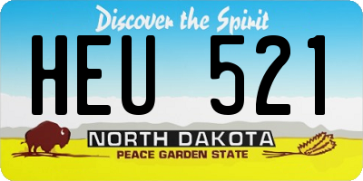 ND license plate HEU521