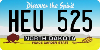 ND license plate HEU525