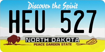 ND license plate HEU527
