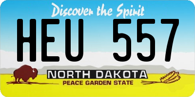 ND license plate HEU557