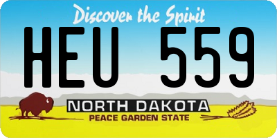 ND license plate HEU559