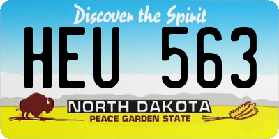 ND license plate HEU563