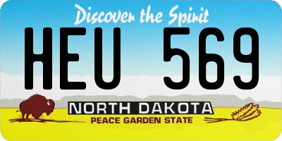 ND license plate HEU569
