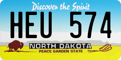 ND license plate HEU574