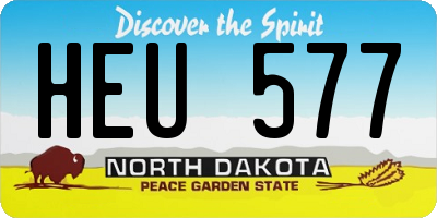 ND license plate HEU577