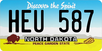 ND license plate HEU587