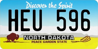 ND license plate HEU596