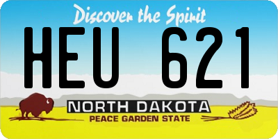 ND license plate HEU621