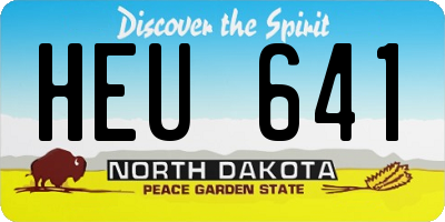 ND license plate HEU641