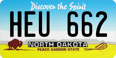 ND license plate HEU662