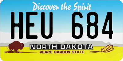 ND license plate HEU684