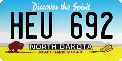ND license plate HEU692