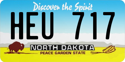 ND license plate HEU717