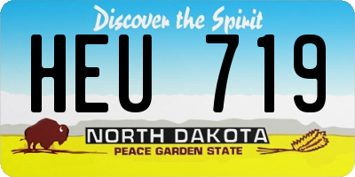ND license plate HEU719