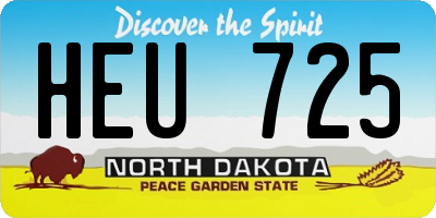 ND license plate HEU725