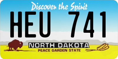 ND license plate HEU741