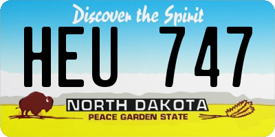 ND license plate HEU747