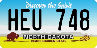 ND license plate HEU748