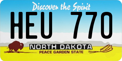 ND license plate HEU770